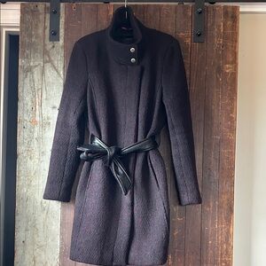 Chic Black Trench Coat with Belt